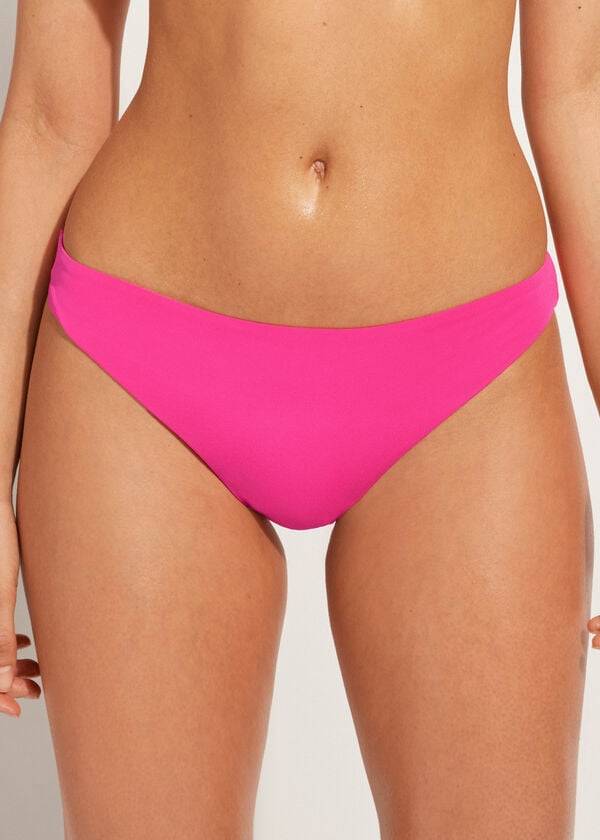 braguita de bikini de talle bajo ecológica rosa de calzedonia indonesia para mujer