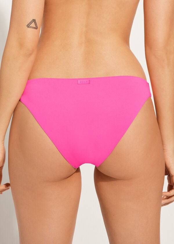 braguita de bikini de talle bajo ecológica rosa de calzedonia indonesia para mujer