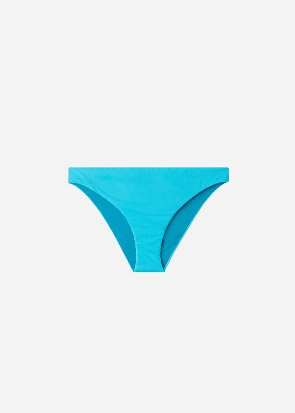 braguita de bikini ecológica de tiro bajo para mujer de calzedonia indonesia en turquesa
