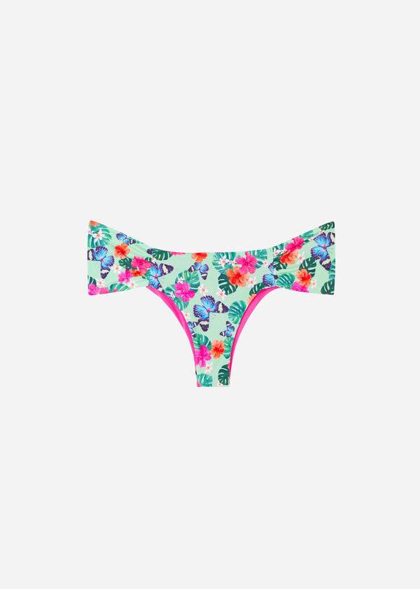 braguita de bikini brasileña malibu con volantes multicolor de calzedonia para mujer