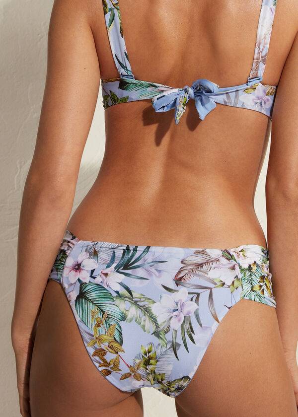 braguita de bikini calzedonia ruffly atene de mujer de color azul