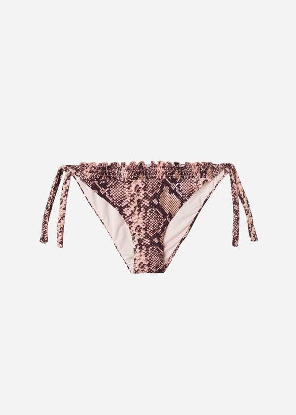 braguita de bikini sidney con lazo lateral para mujer de calzedonia color rosa
