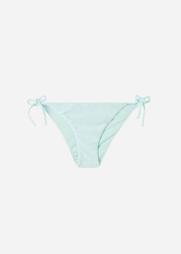 braguita de bikini ecológica calzedonia string beverly hills para mujer color azul