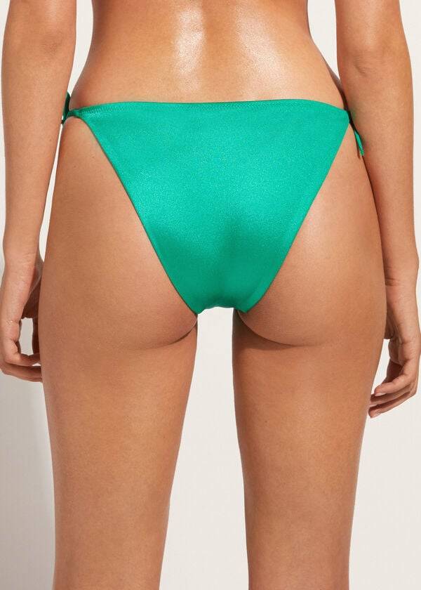 braguita de bikini para mujer string cannes de calzedonia en color verde