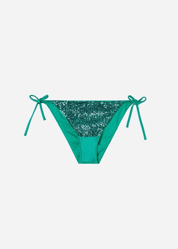 braguita de bikini para mujer string cannes de calzedonia en color verde