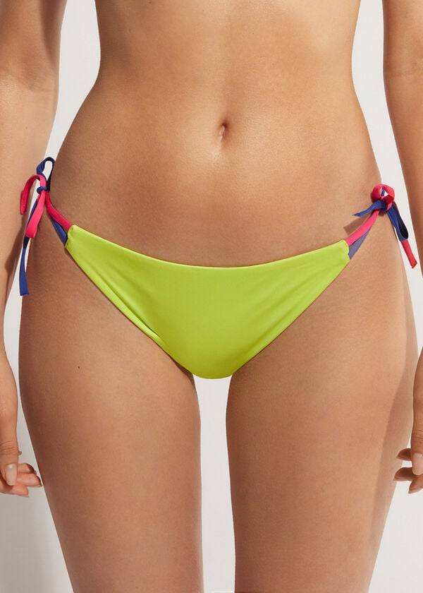 braguita de bikini calzedonia string tokyo para mujer color verde