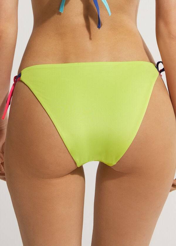 braguita de bikini calzedonia string tokyo para mujer color verde