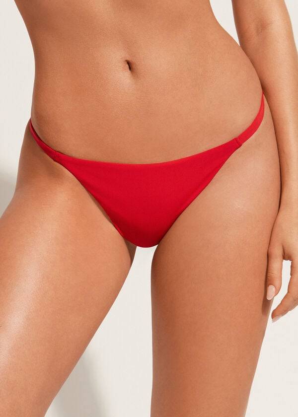 braguita de bikini calzedonia thong indonesia eco para mujer color rojo