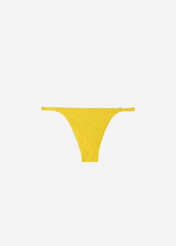 braguita de bikini tipo tanga new york de calzedonia para mujer color amarillo