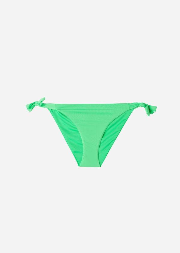 braguita de bikini ecológica de indonesia con lazo de calzedonia en color menta para mujer