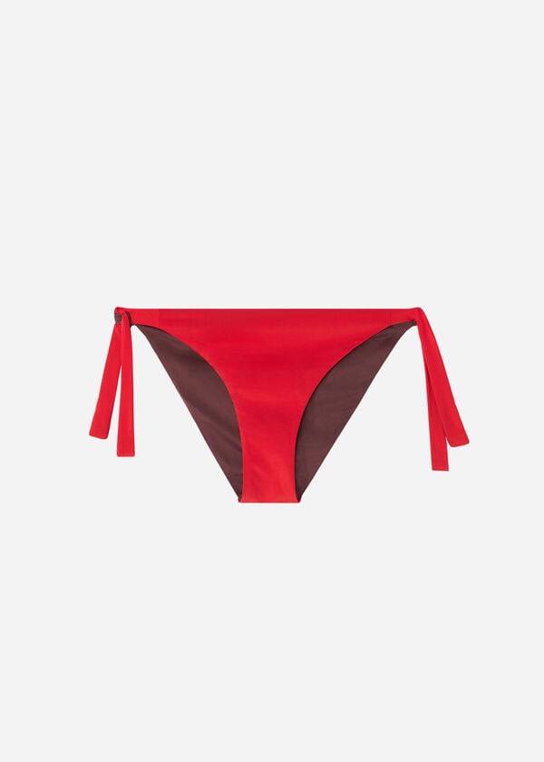 braguita de bikini ecológica de indonesia con lazo para mujer de calzedonia color rojo