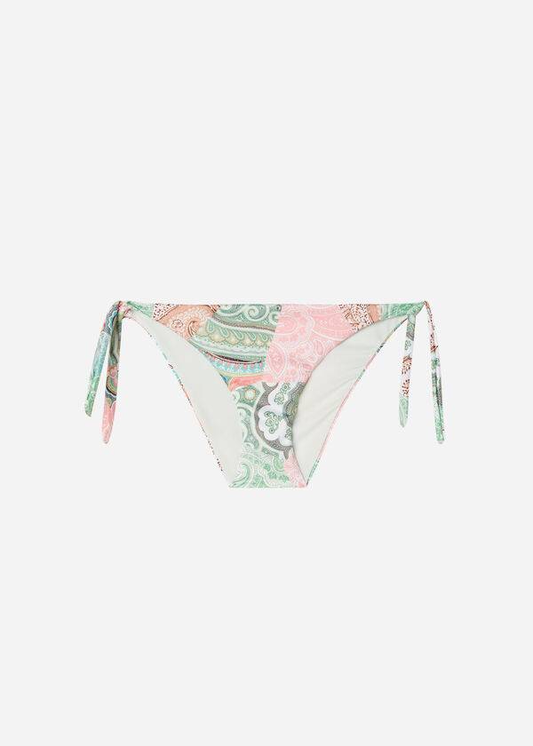 braguita de bikini verde saint tropez con lazo de calzedonia para mujer