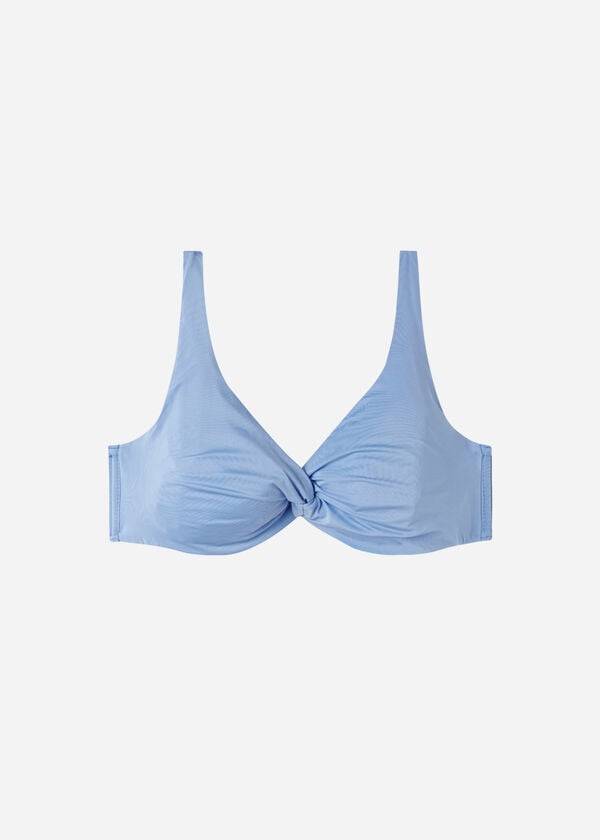 parte de arriba de bikini de mujer calzedonia balconette indonesia eco azul