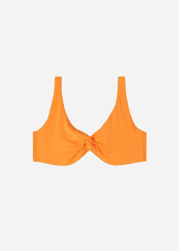 parte de arriba de bikini para mujer calzedonia balconette indonesia eco naranja