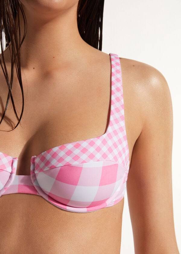 partes de arriba de bikini de mujer calzedonia balconette lione rosa