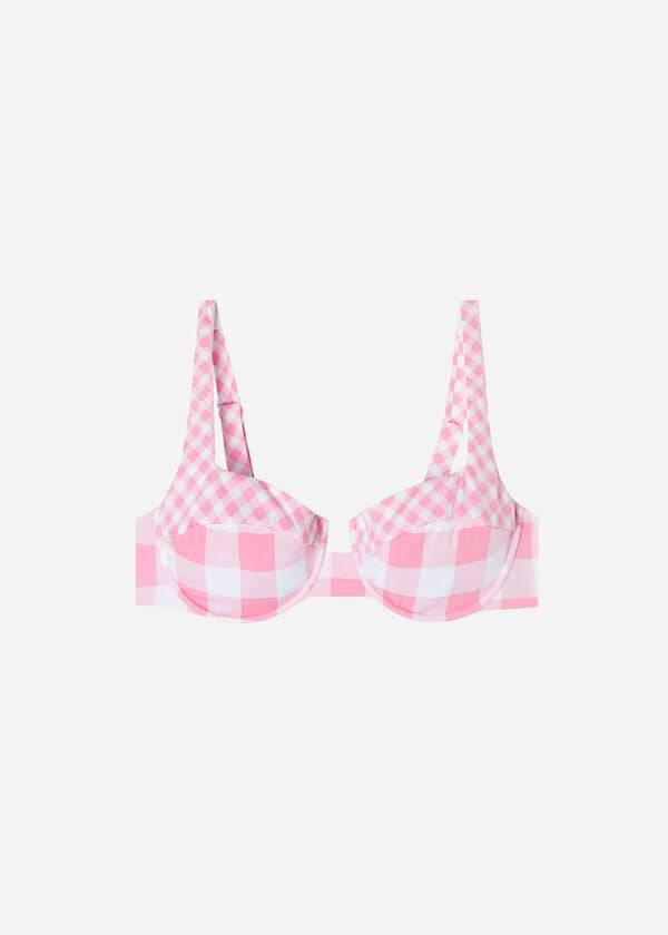 partes de arriba de bikini de mujer calzedonia balconette lione rosa