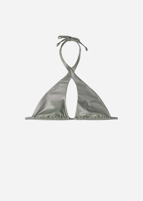 parte de arriba de bikini de mujer calzedonia bandeau antigua verde