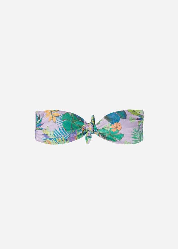 parte de arriba de bikini de mujer calzedonia bandeau brasilia morado