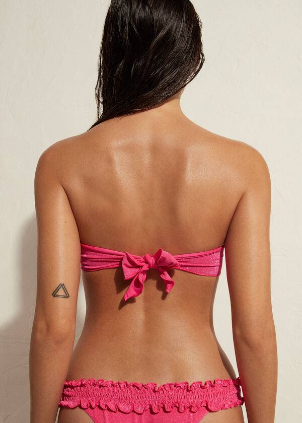 partes de arriba de bikini de mujer calzedonia bandeau formentera rosa
