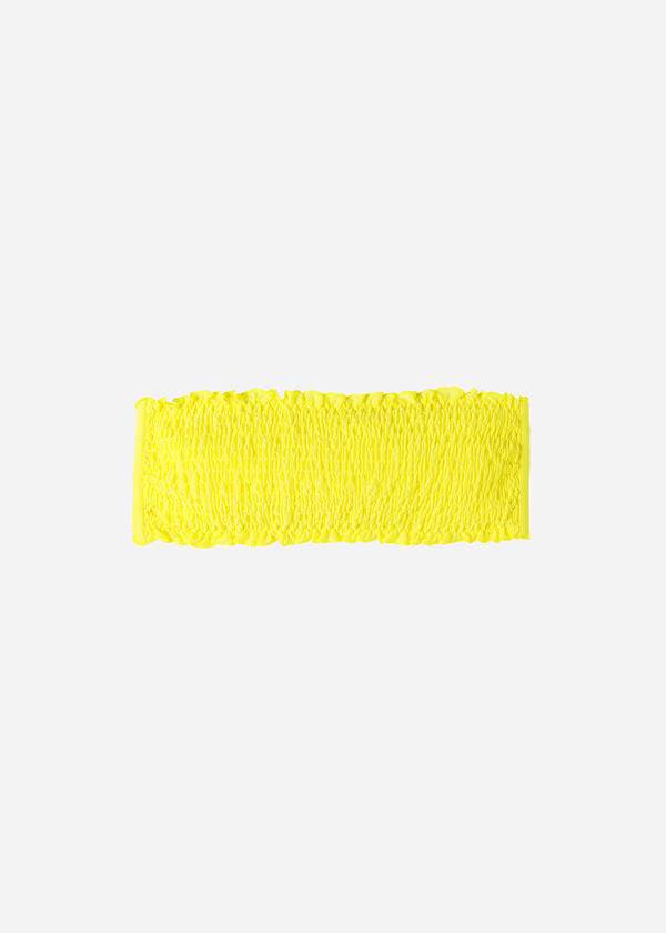 bikini bandeau formentera de calzedonia para mujer color amarillo