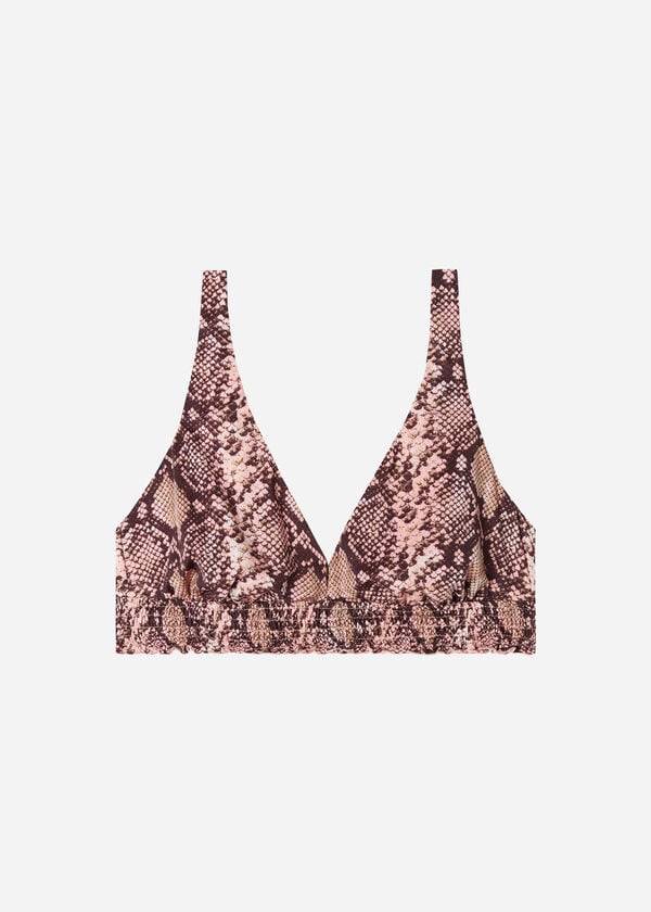bikini de triángulo fijo sidney de calzedonia para mujer color rosa