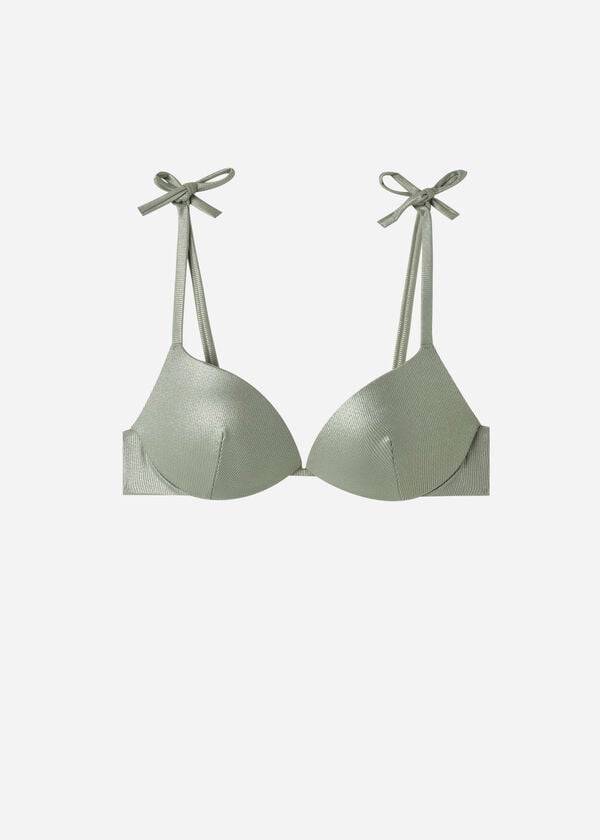 bikini de mujer calzedonia con relleno graduado y push up antigua color verde