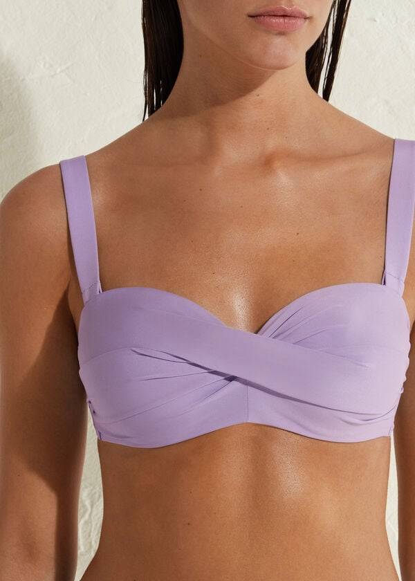 parte de arriba de bikini de mujer calzedonia padeau bandeau indonesia morado