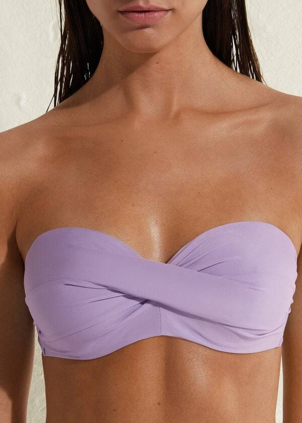 parte de arriba de bikini de mujer calzedonia padeau bandeau indonesia morado