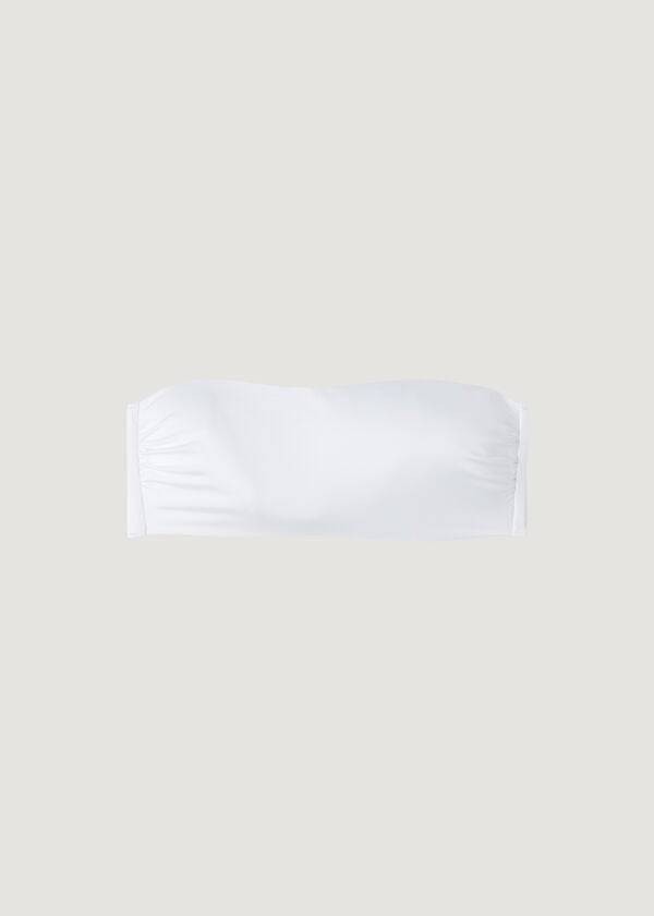 parte de arriba de bikini de mujer blanco calzedonia acolchado bandeau indonesia eco rosa
