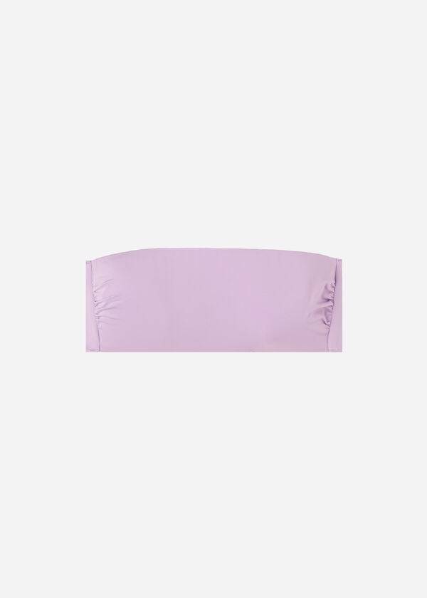 bikini bandeau indonesia eco strapless con relleno de calzedonia para mujer color morado