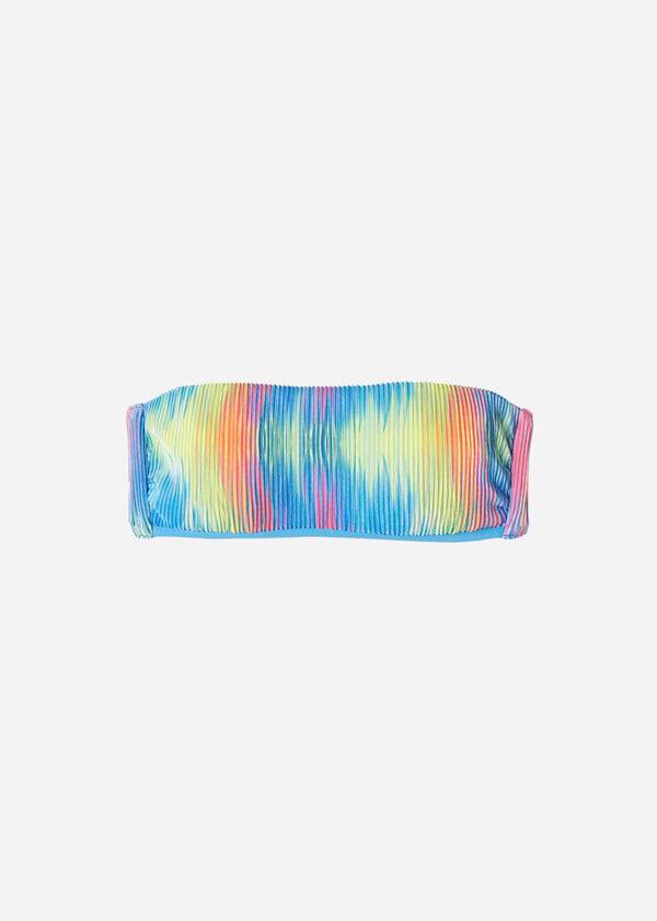 parte de arriba de bikini de mujer calzedonia acolchado bandeau maiorca multicolor