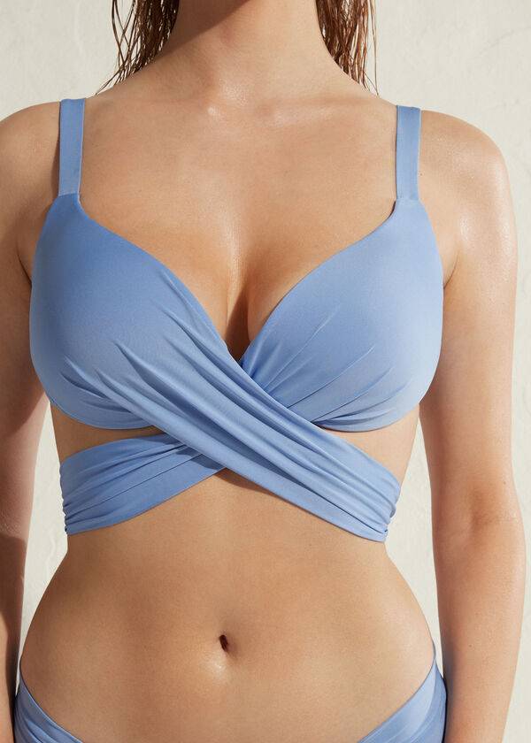 calzedonia - bikini push up acolchado indonesia eco sexy para mujer color azul