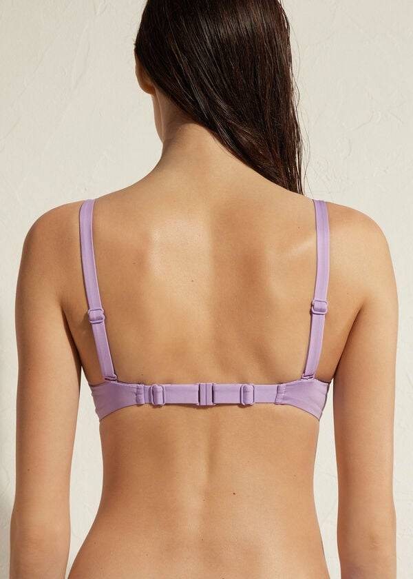 bikini morado con push-up acolchado y ecológico de indonesia para mujer de calzedonia