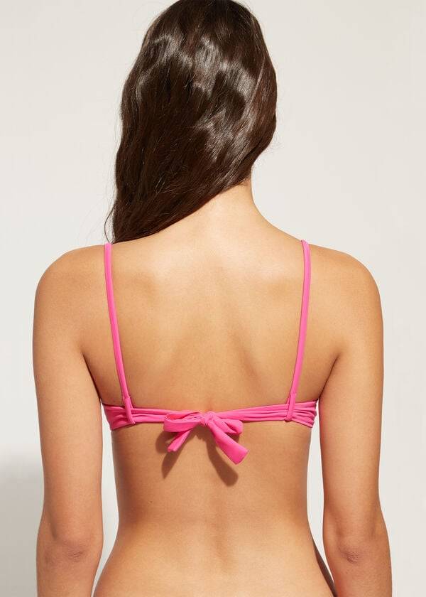 bikini push up shanghai de calzedonia para mujer color rosa