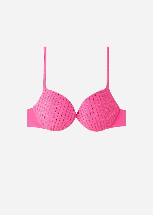 bikini push up shanghai de calzedonia para mujer color rosa