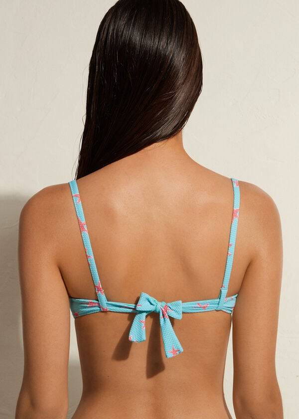 bikini push-up acolchado buenos aires de calzedonia para mujer color azul marino