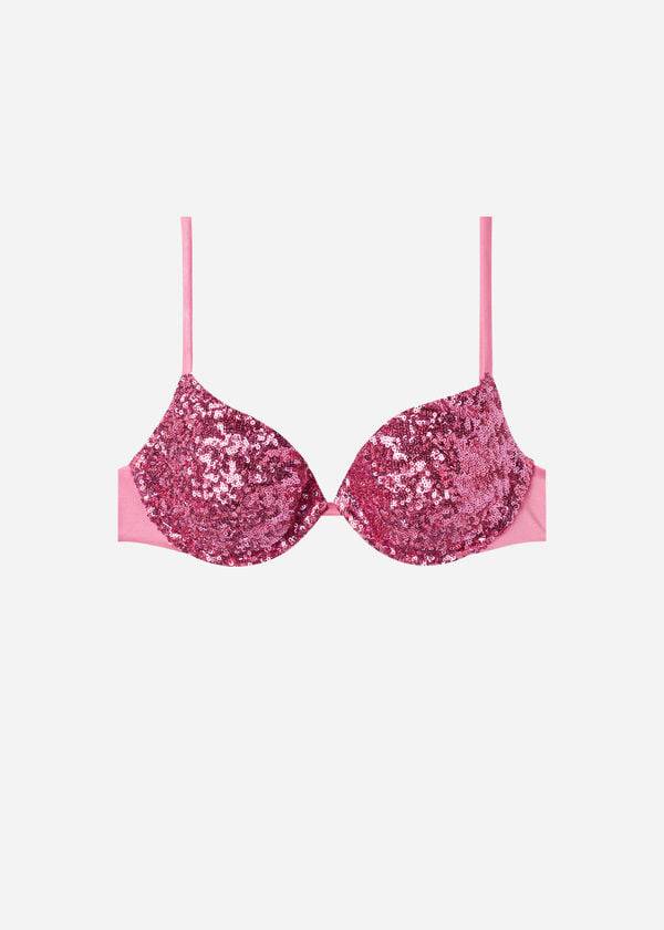calzedonia push-up acolchado cannes rosa tops de bikini para mujer rosa