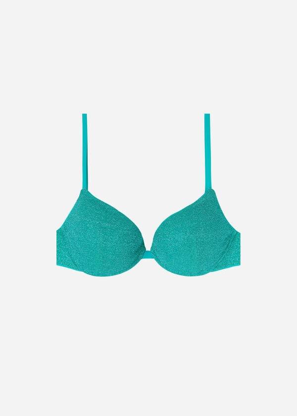 bikini push-up las vegas con relleno de calzedonia para mujer color azul