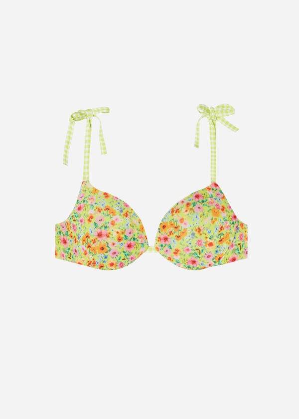 bikini siviglia con relleno y push-up de calzedonia para mujer color amarillo