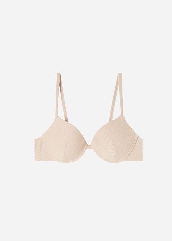bikini push-up acolchado the hamptons de calzedonia para mujer color beige