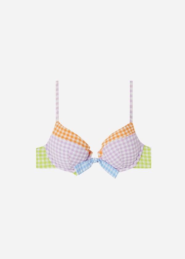 bikini push-up acolchado valencia de calzedonia para mujer en color rosa
