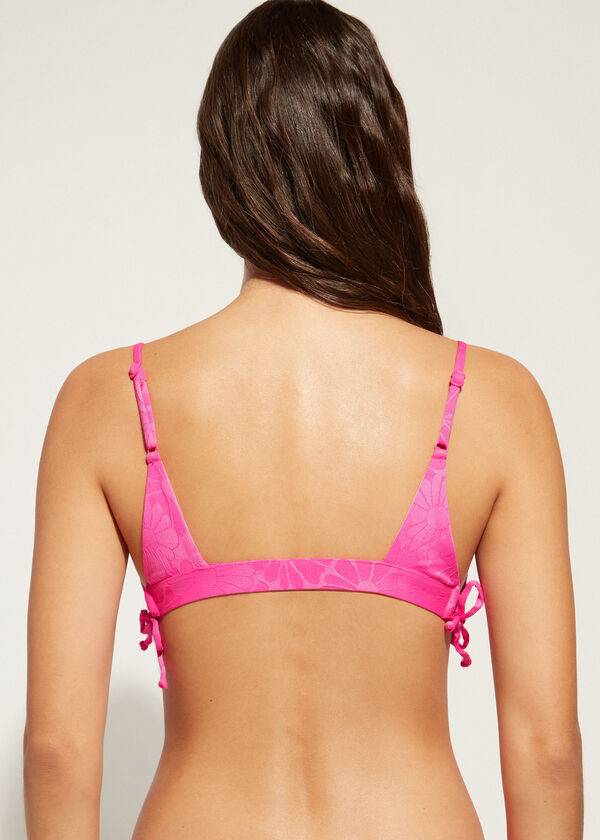 bikini de mujer antibes estilo tanque acolchado de calzedonia color rosa