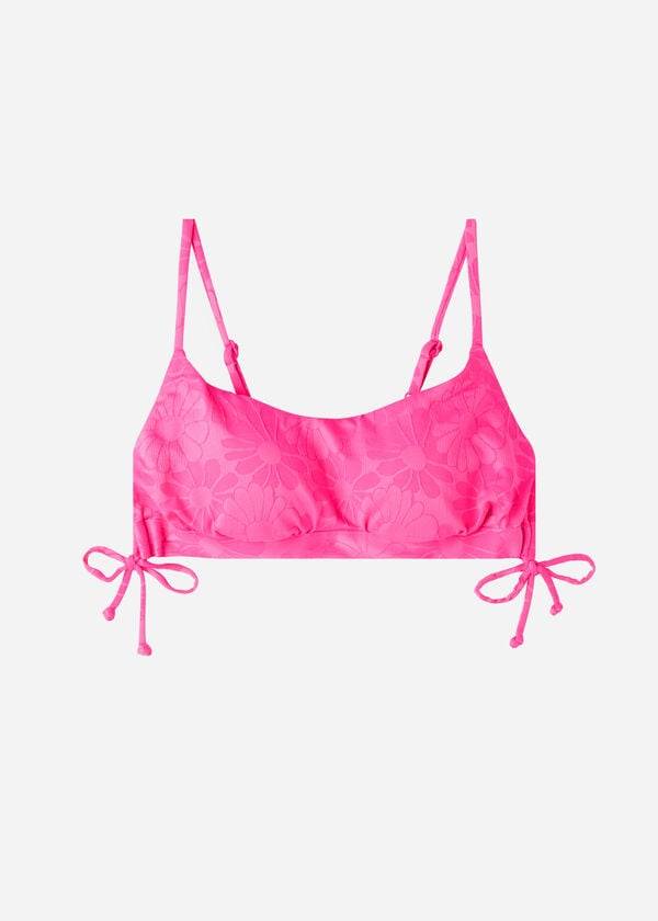 bikini de mujer antibes estilo tanque acolchado de calzedonia color rosa