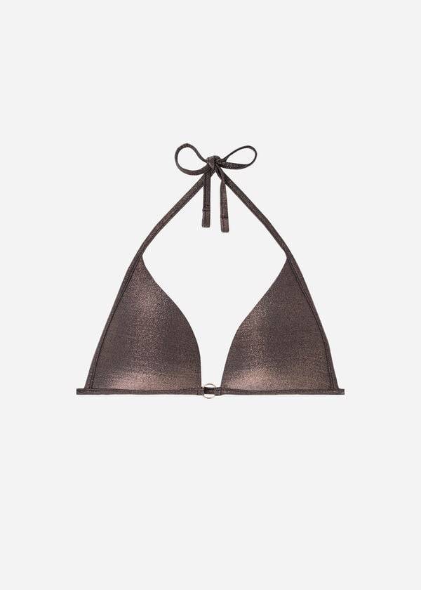 bikini triangular hollywood acolchado de calzedonia para mujer color negro