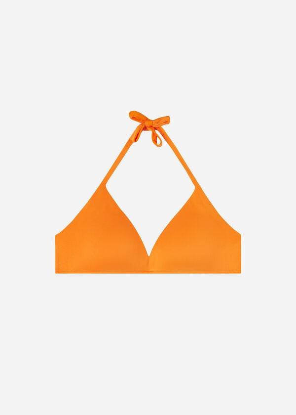 parte de arriba de bikini para mujer naranja calzedonia triangle indonesia eco