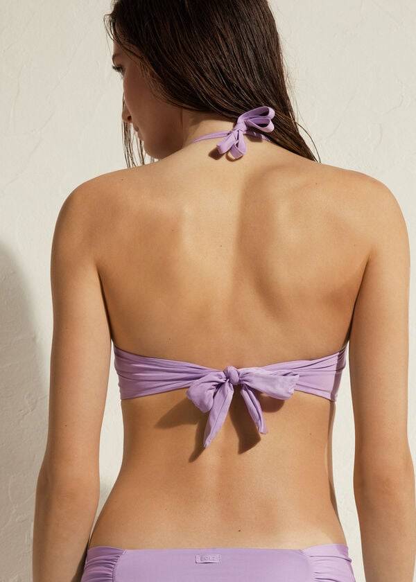 parte de arriba de bikini calzedonia quilted triangle indonesia eco mujer morado