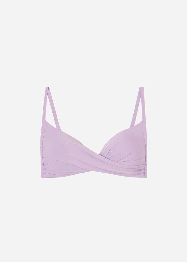 parte de arriba de bikini calzedonia quilted triangle indonesia eco mujer morado