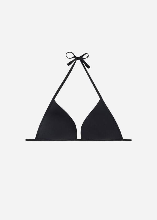bikini triangular acolchado negro de calzedonia indonesia eco cobey para mujer
