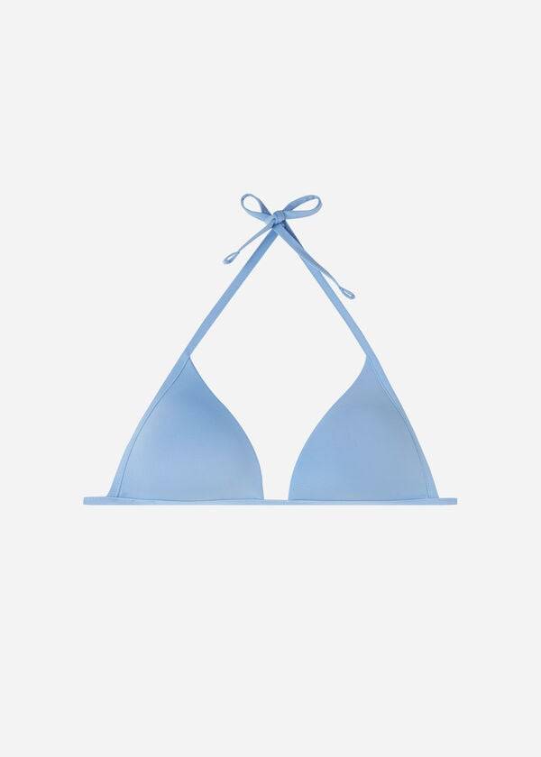 bikini triangular acolchado indonesia eco rise de calzedonia para mujer color azul