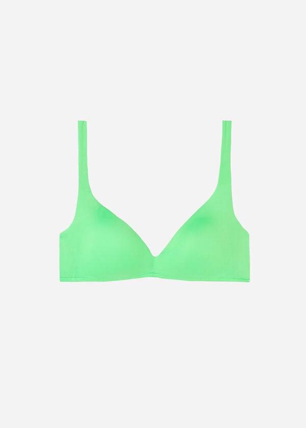 parte de arriba de bikini calzedonia quilted triangle indonesia eco rosa mujer mint